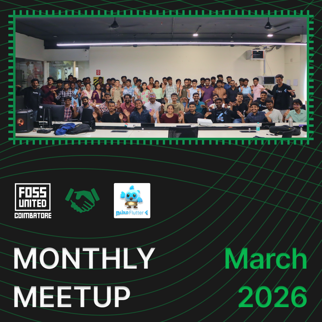 FOSS United Coimbatore x Namma Flutter event banner
